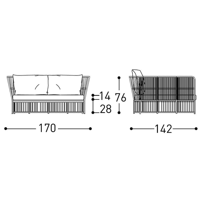 Tibidabo Compact Daybed by Varaschin