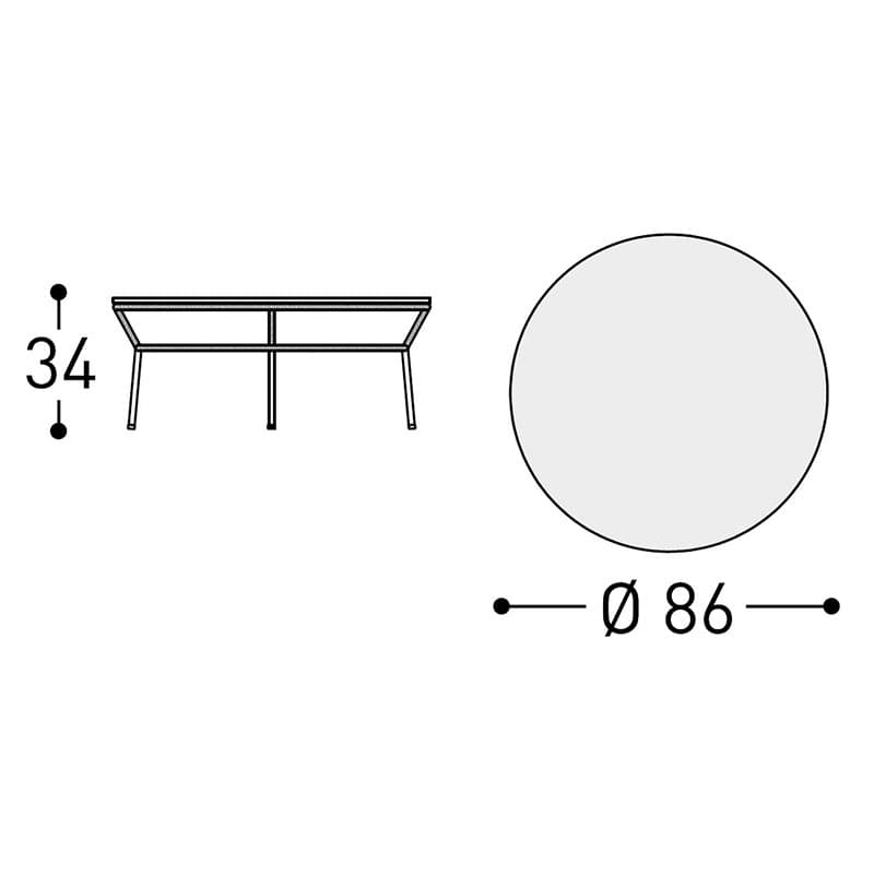 Emma Cross Outdoor Coffee Table by Varaschin