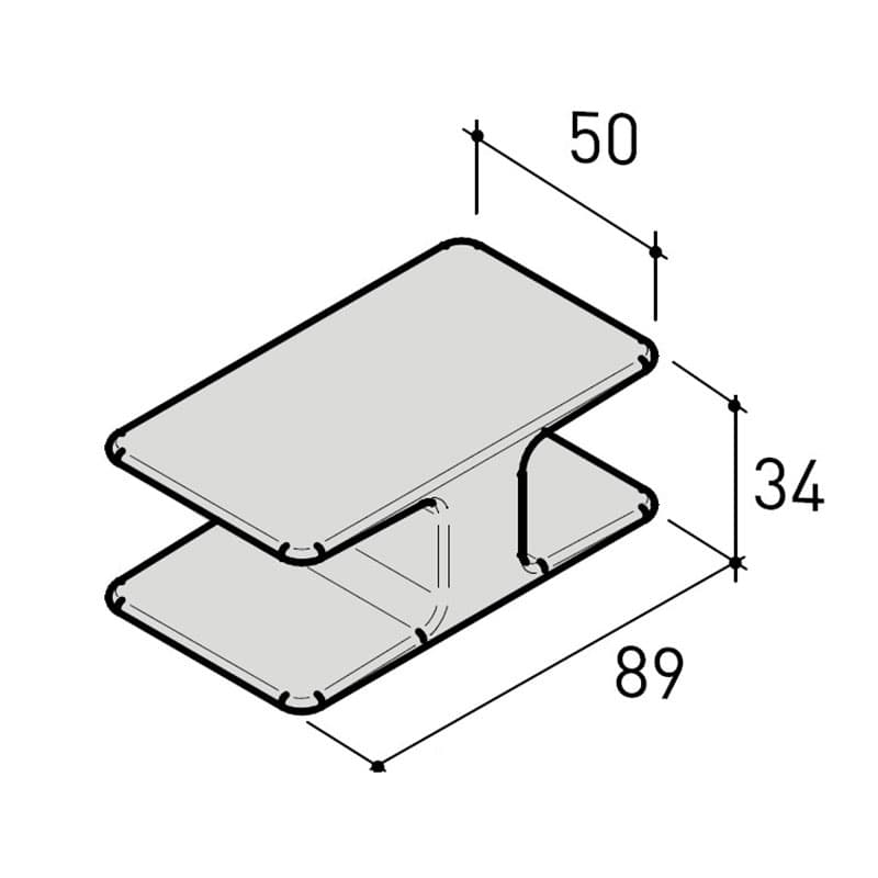 Belt Concrete Outdoor Side Table by Varaschin