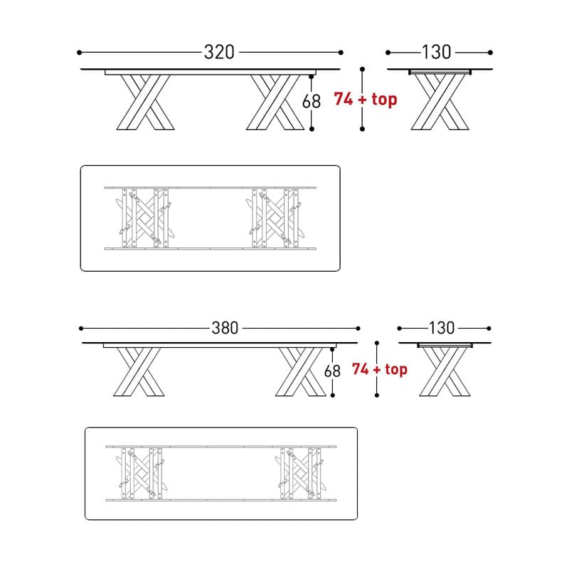 System Star Maxi Outdoor Table by Varaschin