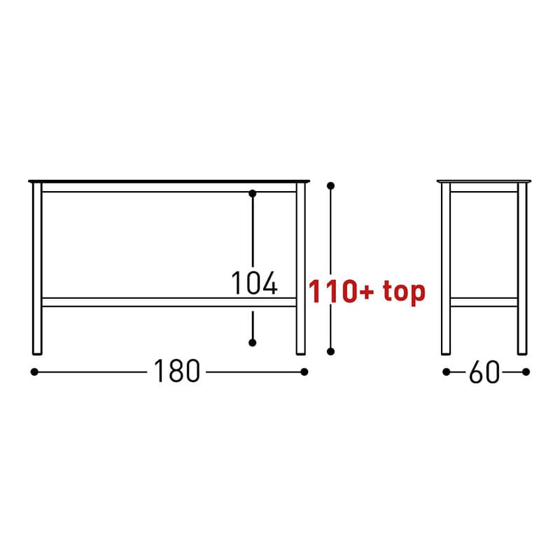 System Bar Outdoor Table by Varaschin