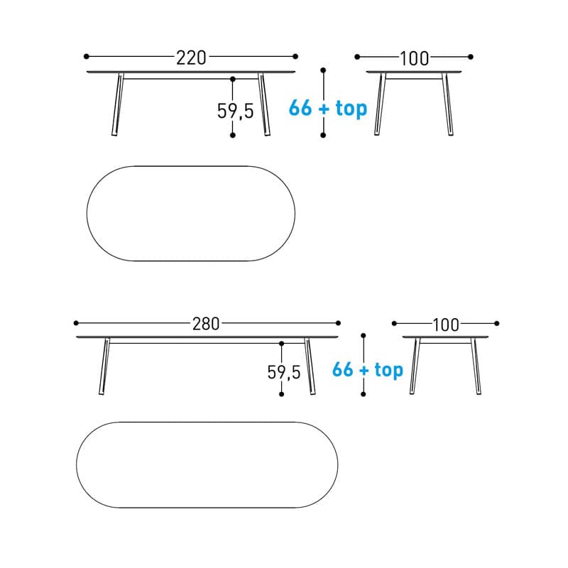 Emma Low Outdoor Table by Varaschin