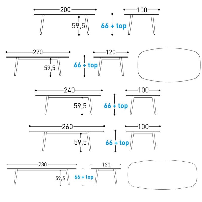 Ellisse Low Outdoor Table by Varaschin