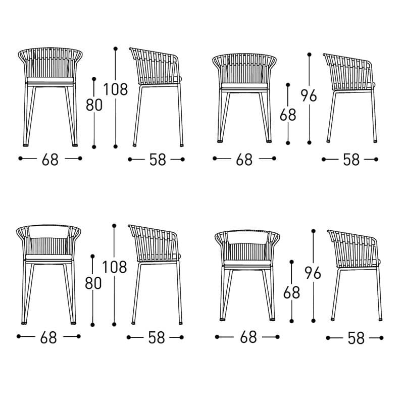 Emma Cross Outdoor Barstool by Varaschin