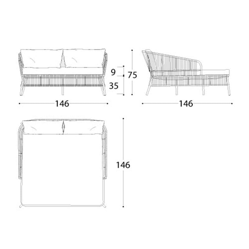 Cricket Daybed by Varaschin