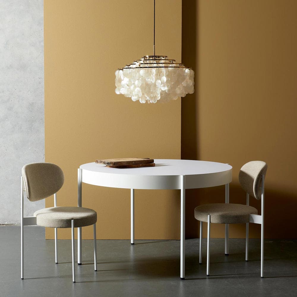 Series 430 White Dining Table by Verpan