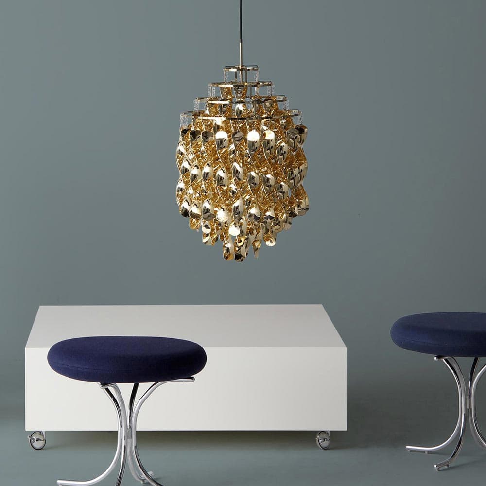 Spiral Sp01 Gold Pendant Lamp by Verpan