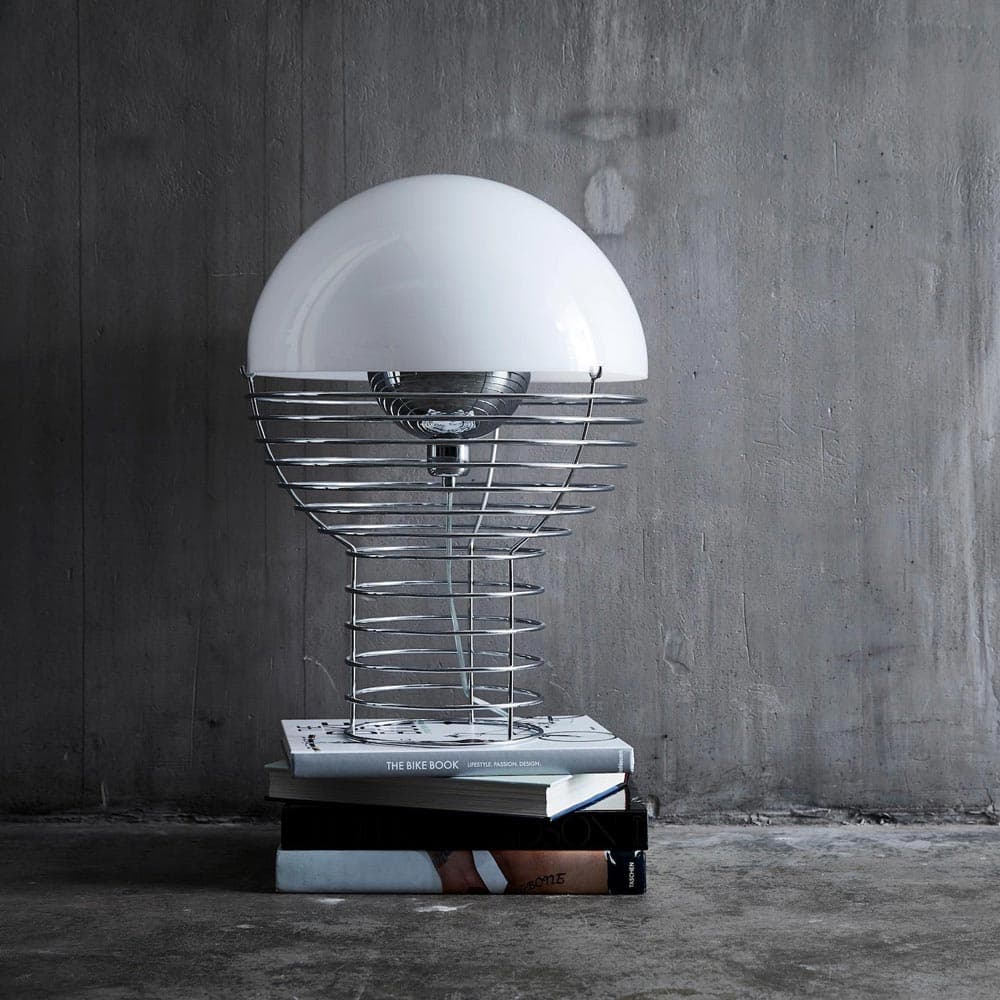 Wire White Table Lamp by Verpan