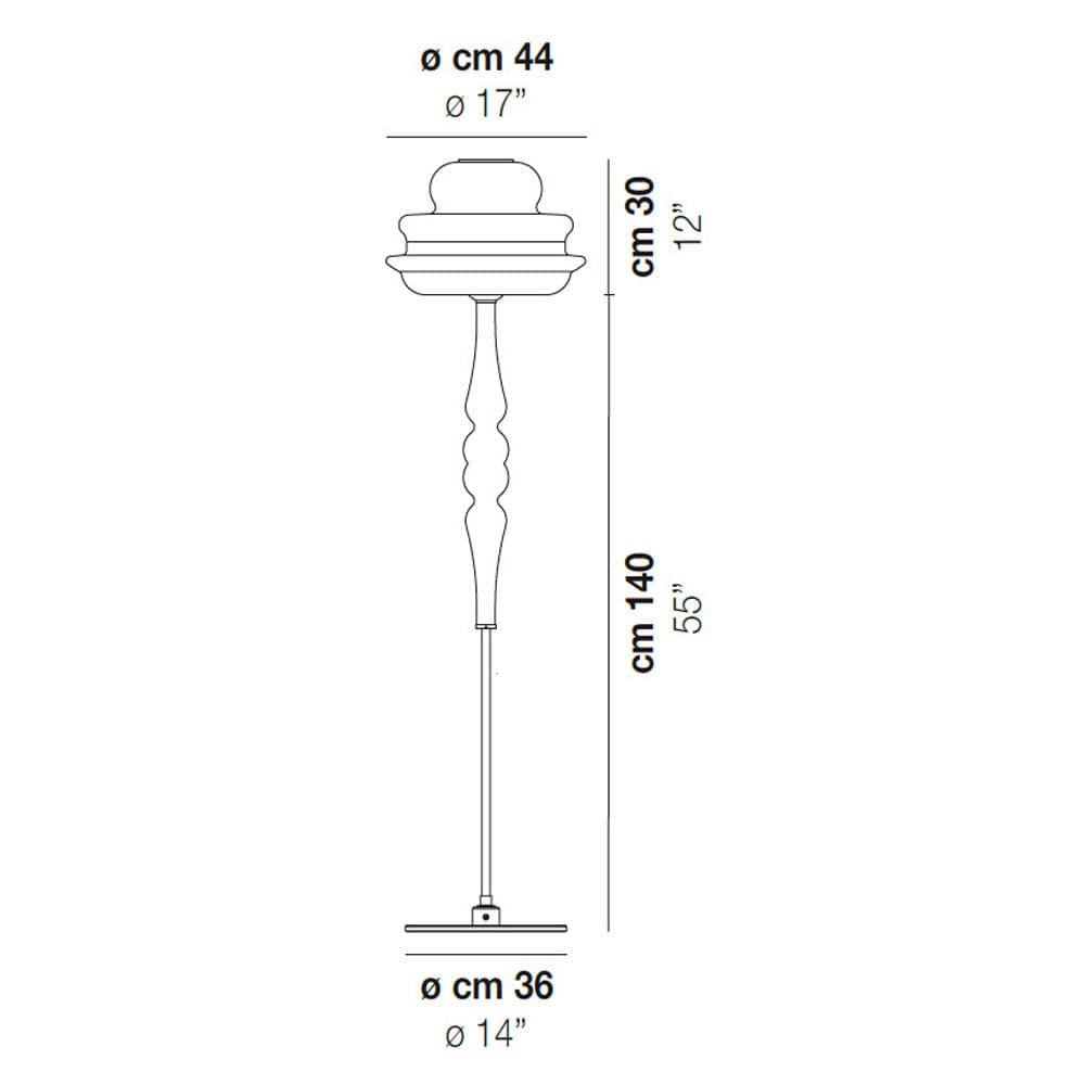 Novecento Floor Lamp by Vistosi