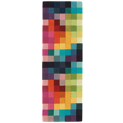 Funk Multi Boxes Wool Runner Rug by Attic Rugs