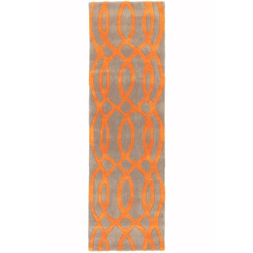 Matrix Max37 Wire Orange Runner Rug by Attic Rugs