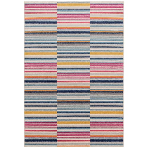 Muse Mu06 Multi Coloured Stripe Rug by Attic Rugs