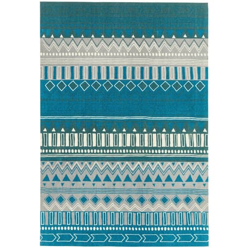 Onix On16 Tribal Mix Teal Rug by Attic Rugs