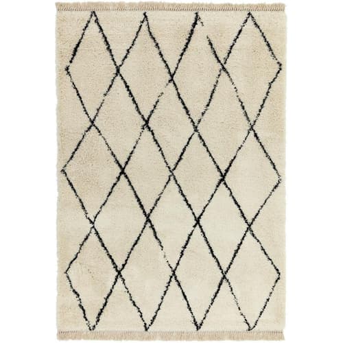 Rocco Rc08 Cream Diamond Rug by Attic Rugs