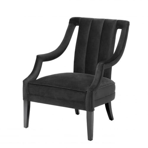 Ermitage Black Velvet  Armchair