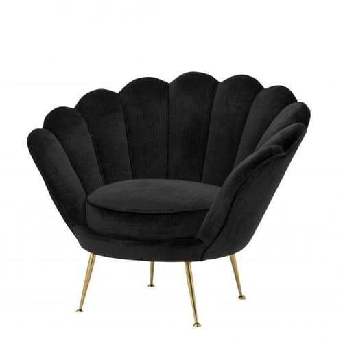 Trapezium Bolard Black Armchair by Eichholtz