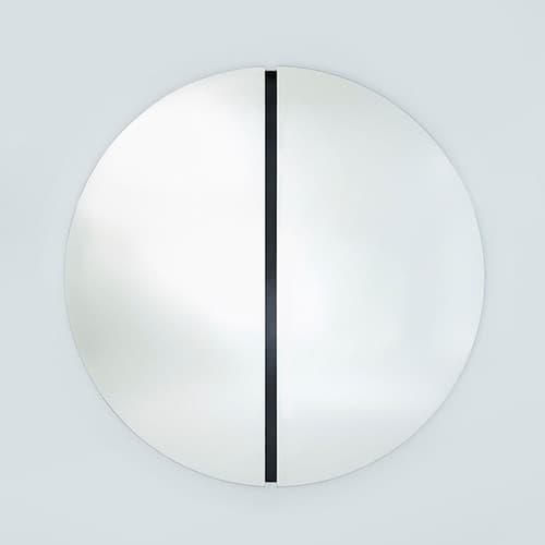 Luna Black Round M Mirror By FCI London