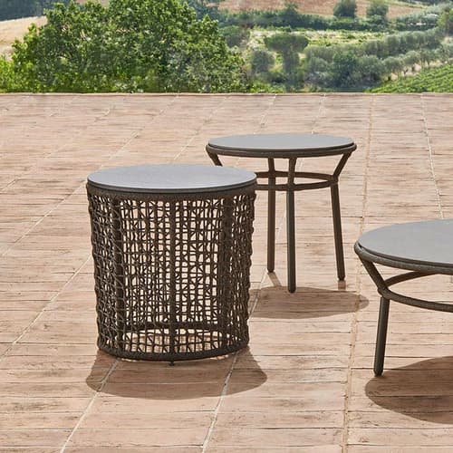 Emma Cross Outdoor Side Table by Varaschin