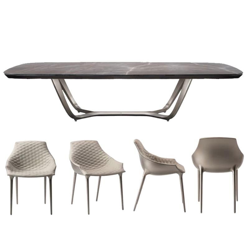 Cattelan Italia Set Of Segno Dining Table & 6 Milady Chairs | FCI Swift Ship