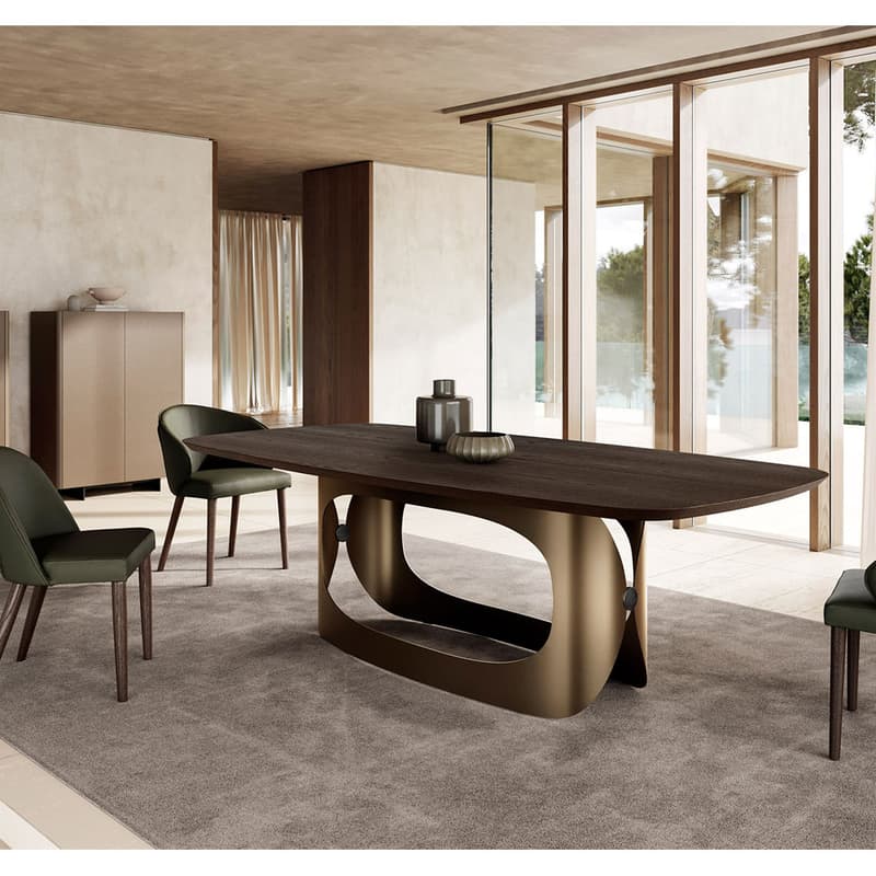Polifemo Wooden Top Dining Table By FCI London