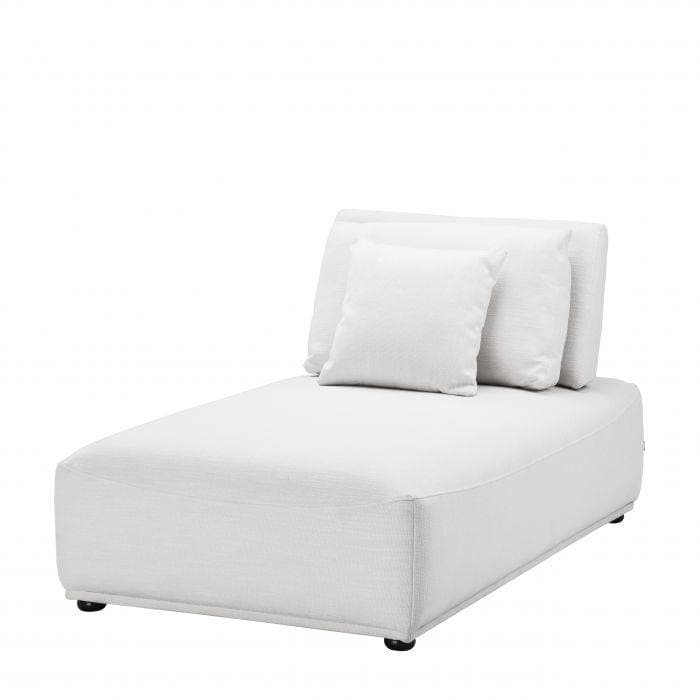 Mondial Avalon White Footstool, Eichholtz