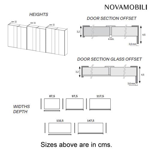 Offset Sliding Door Wardrobe by Novamobili