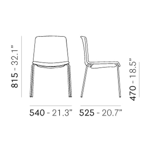 Tweet 890 2 Dining Chair by Pedrali
