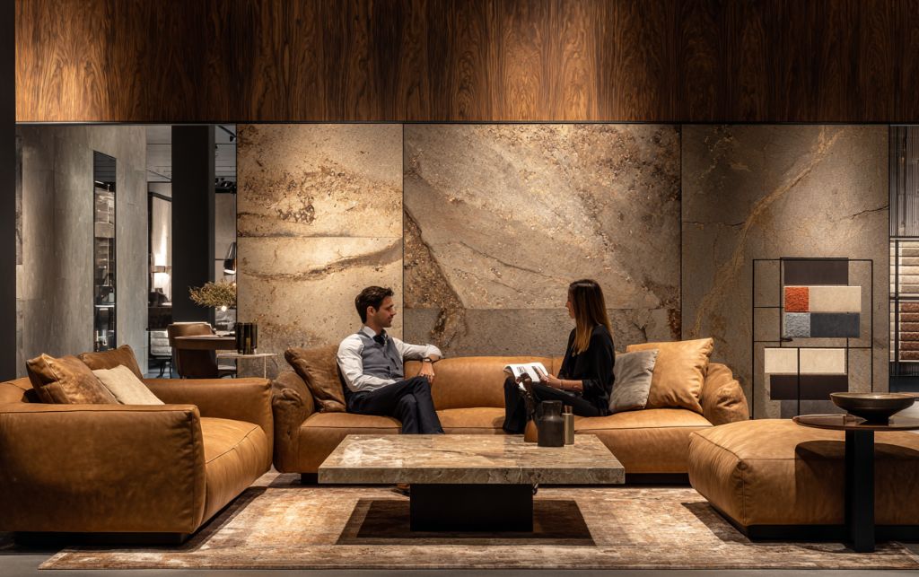 Modern living room interior showcasing sofa as the focal design element